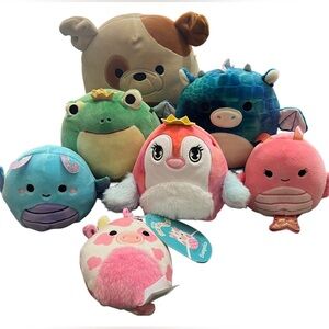 Squishmallows Assorted plush 7 Toy Set - Multicolor